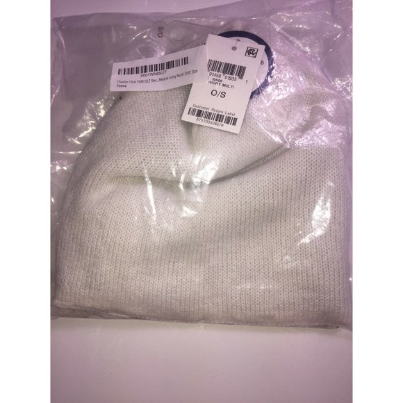 Charter Club Fair Isle Reversible Beanie in Ivory - Picture 6 of 7